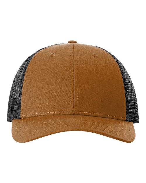 brown and black hat