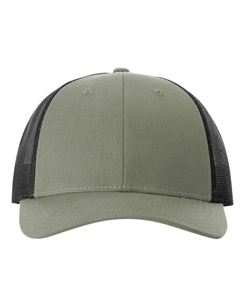 olive green and black hat