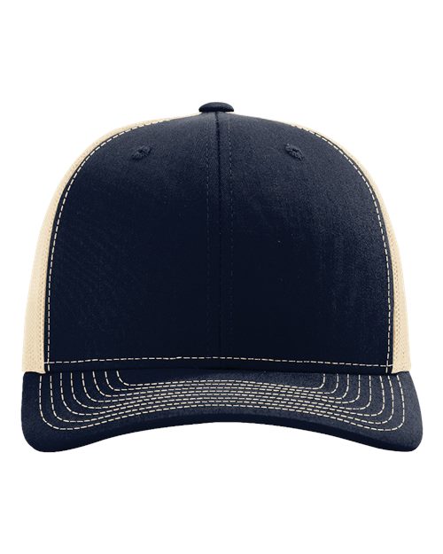 black and beige hat
