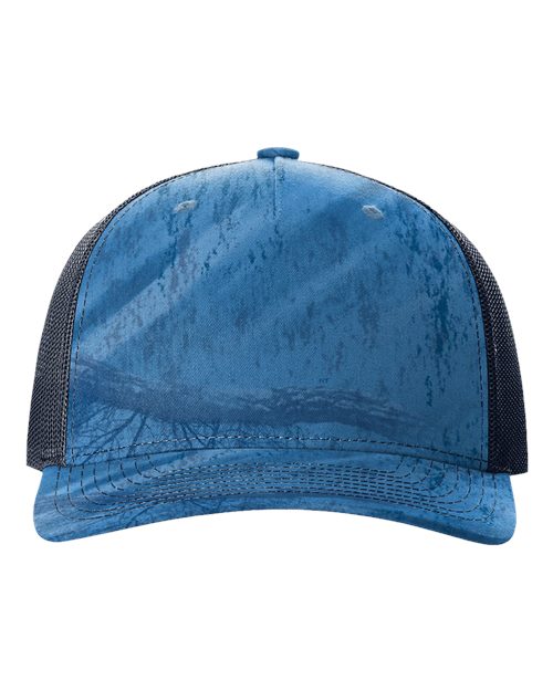 blue realtree camo and black hat