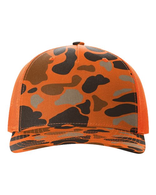neon orange camo hat