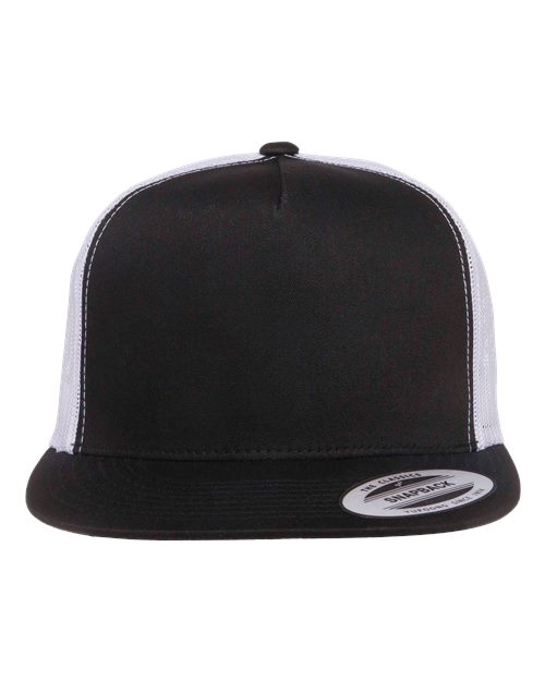 black and white hat