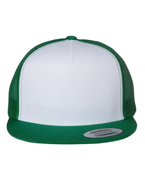 green and white hat