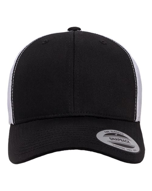 black and white hat