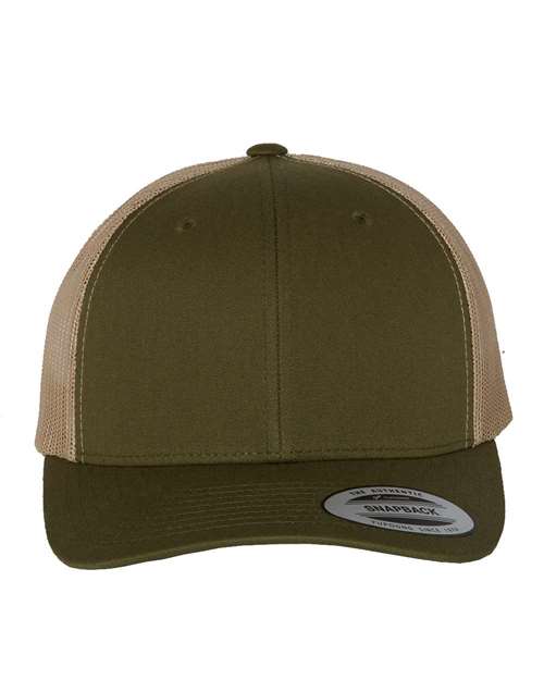 olive green and beige hat