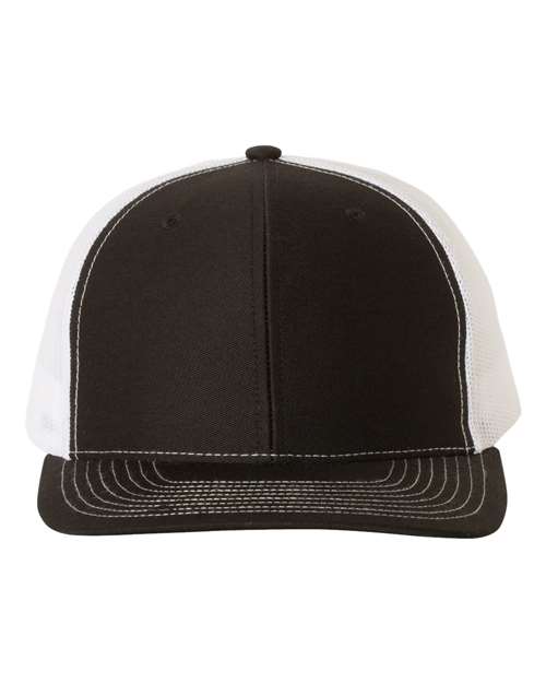 black and white hat
