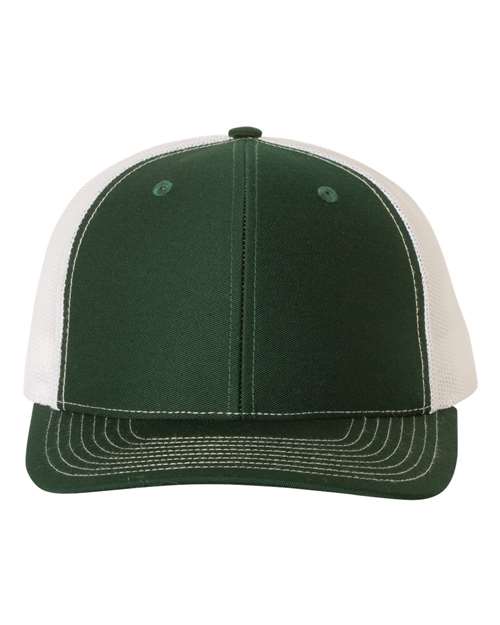 green and white hat