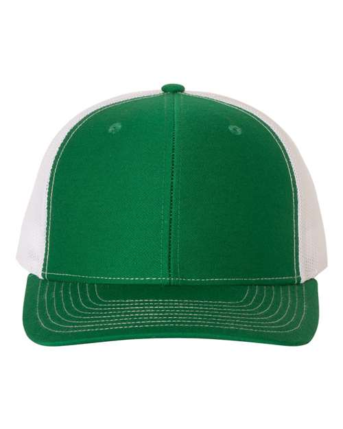 green and white hat