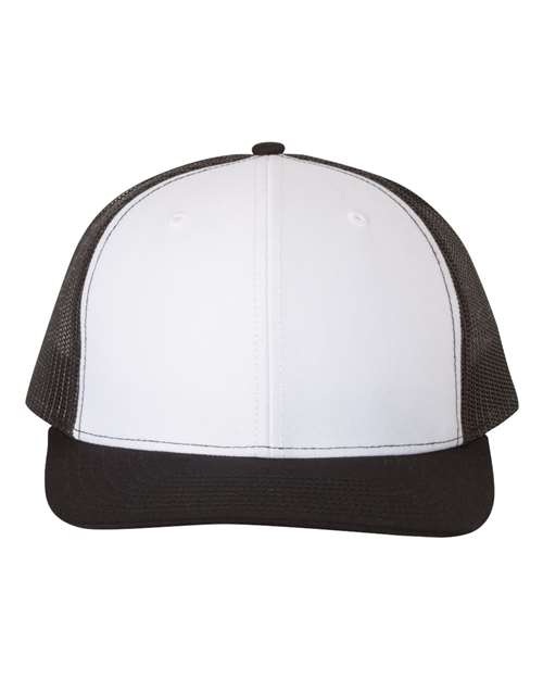 black and white hat