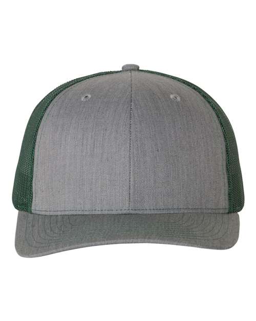 grey and green hat
