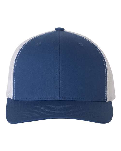 blue and white hat