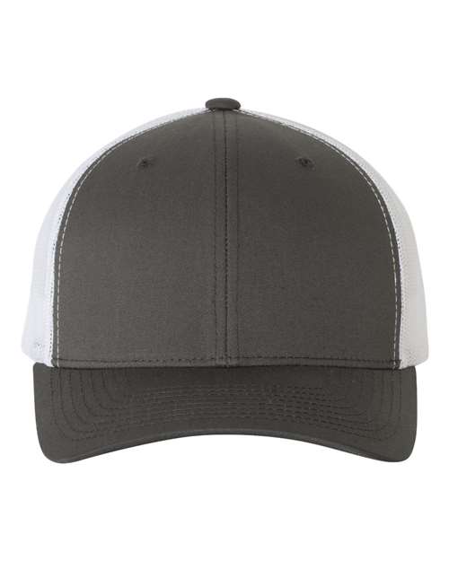 grey and white hat