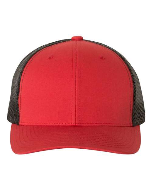 red and black hat