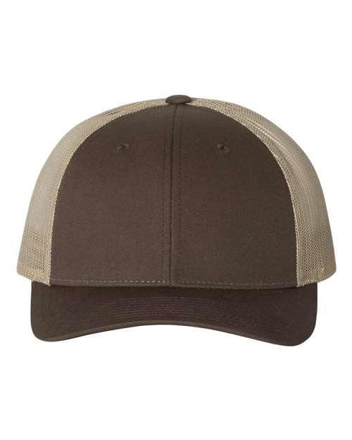 brown and beige hat