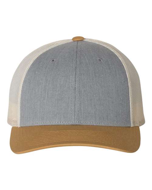 caramel grey and beige hat