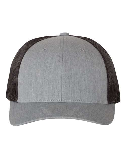 grey and black hat