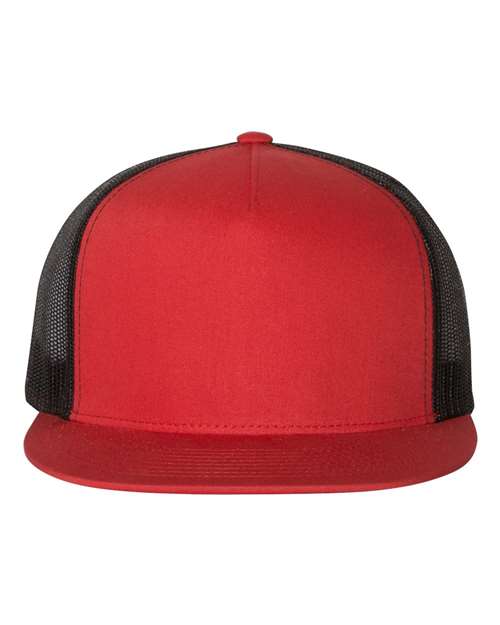 red and black hat