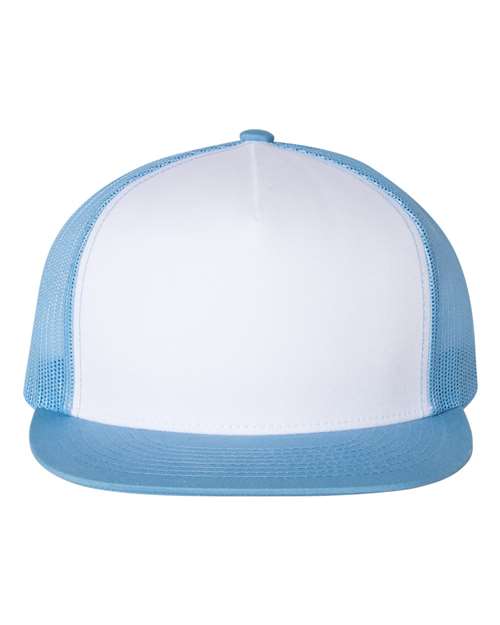 light blue and white hat