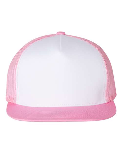 pink and white hat