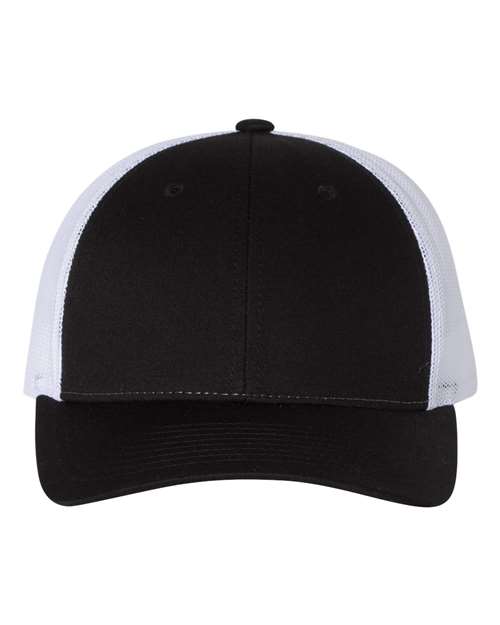 black and white hat