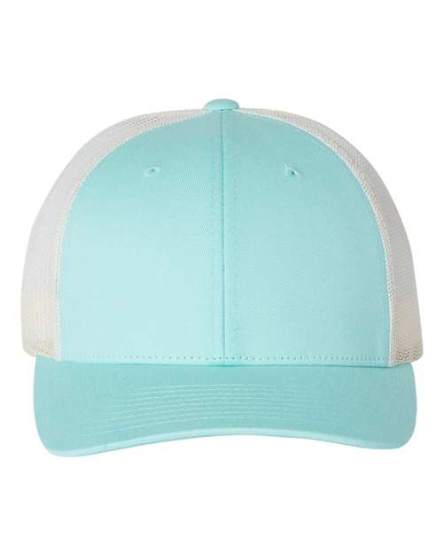 light blue and white hat