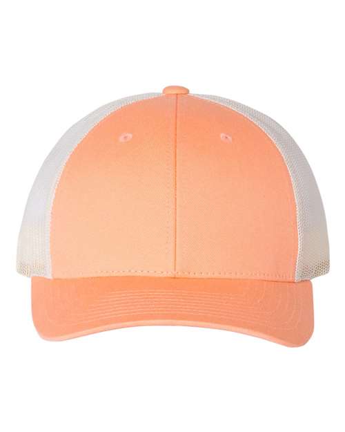 peach and white hat