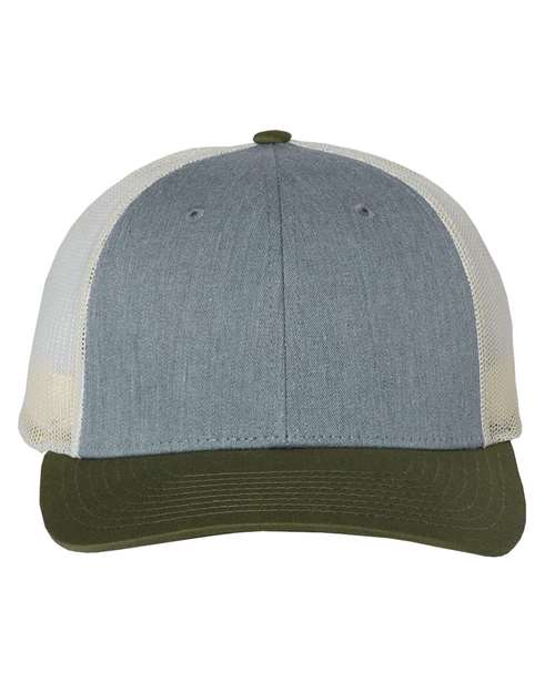 olive green grey and white hat