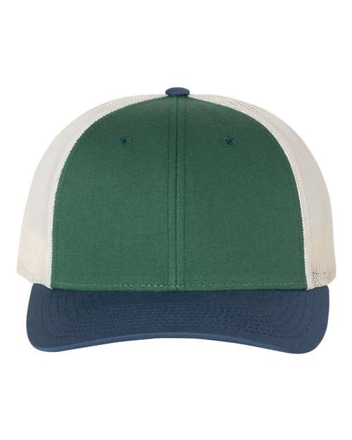 navy green and white hat