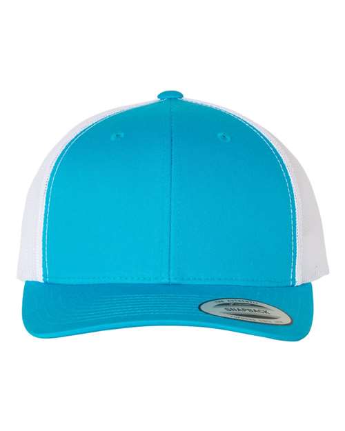 light blue and white hat