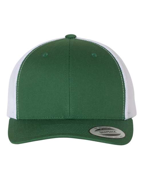 green and white hat