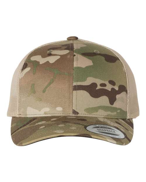 brown beige and green design hat