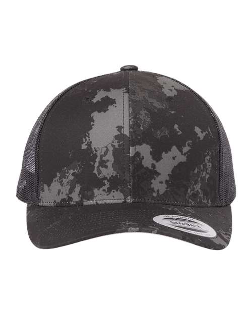 black and grey design hat