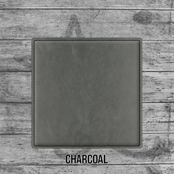 charcoal square coaster