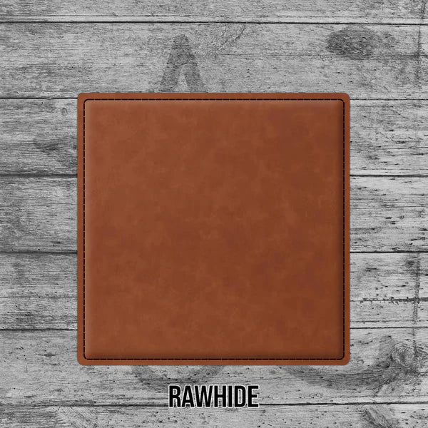 heritage rawhide square coaster