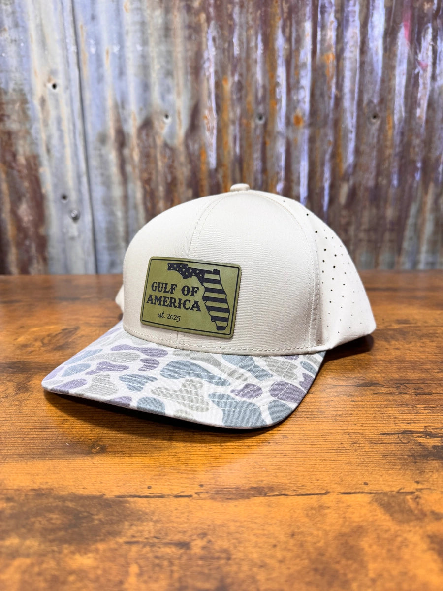 camo and tan hat custom patch