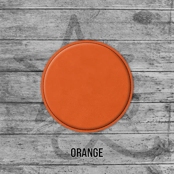 orange round coaster