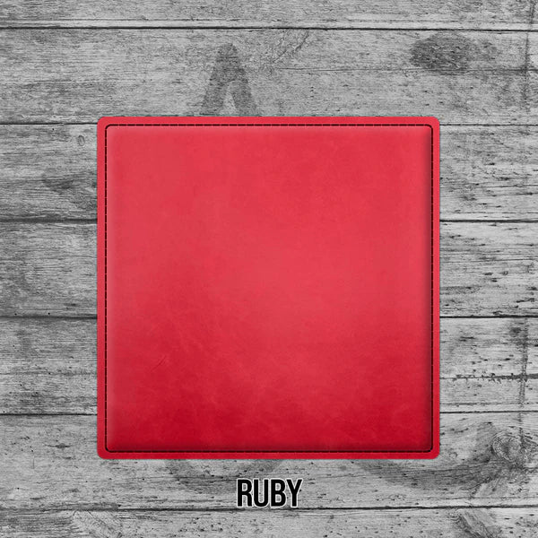 ruby square coaster
