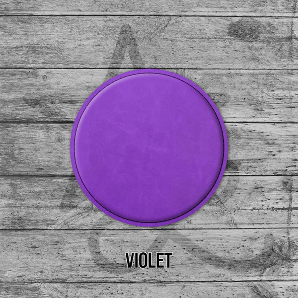 violet round coaster